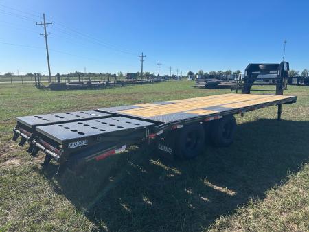 New 2027 Legend 102x25 Tandem 22.5K GN Flatbed w/ 5' Dove & Max Ramps