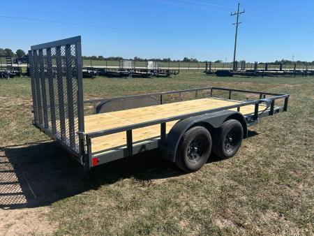 New 2027 Lamar 83x16 Tandem 7K Utility w/ 4' Lay Down Ramp Gate