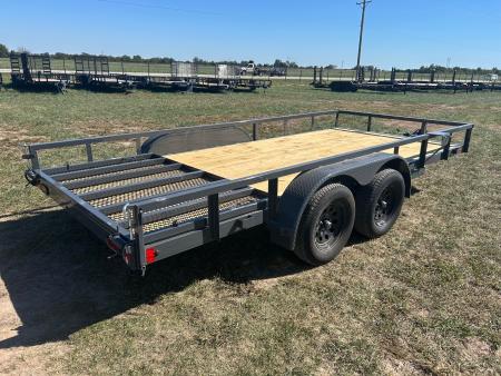New 2027 Lamar 83x16 Tandem 7K Utility w/ 4' Lay Down Ramp Gate