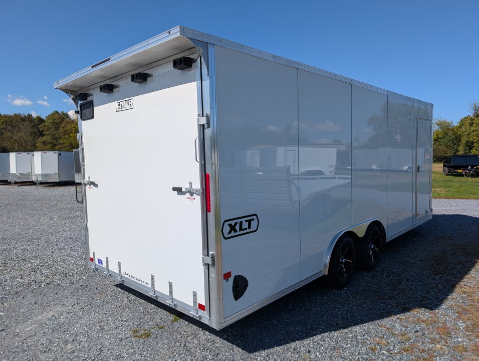 New 2027 E-Z Hauler EZEC8.5X20CH XLT PRO Car Hauler 7 FOOT 1 INCH INTERIOR HEIGHT, .080 POLY SIDES, TRANSLUCENT ROOF, REAR CANOPY, TORSION AXLES, FREE ALUMINUM WHEEL UPGRADE