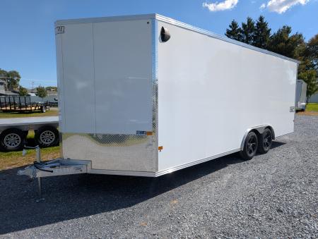 New 2027 E-Z Hauler EZEC8.5X20CH XLT PRO Car Hauler 7 FOOT 1 INCH INTERIOR HEIGHT, .080 POLY SIDES, TRANSLUCENT ROOF, REAR CANOPY, TORSION AXLES, FREE ALUMINUM WHEEL UPGRADE