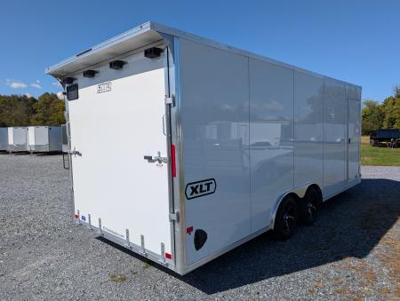 New 2027 E-Z Hauler EZEC8.5X20CH XLT PRO Car Hauler 7 FOOT 1 INCH INTERIOR HEIGHT, .080 POLY SIDES, TRANSLUCENT ROOF, REAR CANOPY, TORSION AXLES, FREE ALUMINUM WHEEL UPGRADE