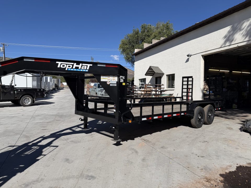 New 2026 Top Hat Trailers 83X20 GN HH14K Flatbed Trailer