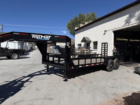 New 2026 Top Hat Trailers 83X20 GN HH14K Flatbed Trailer