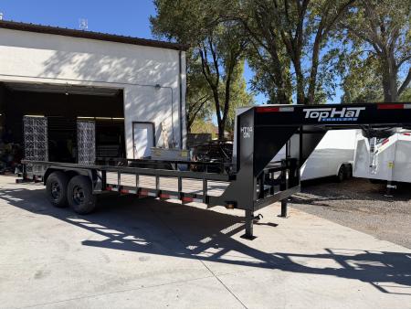 New 2026 Top Hat Trailers 83X20 GN HH14K Flatbed Trailer