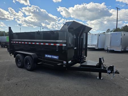 New 2027 Sure-Trac 7X14 14K - 4' HIGH SIDES Dump Trailer