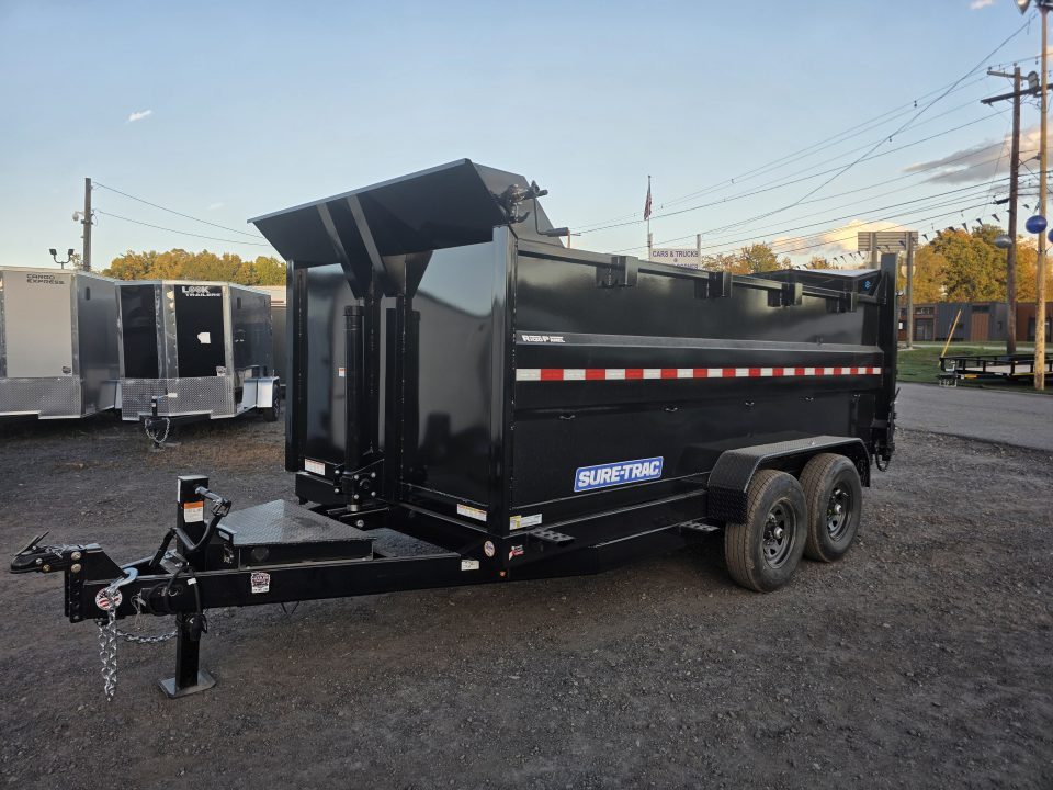 New 2027 Sure-Trac 7X14 14K - 4' HIGH SIDES Dump Trailer