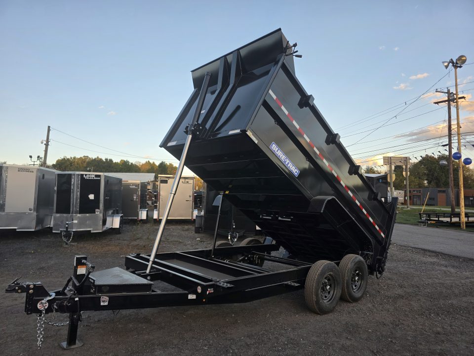 New 2027 Sure-Trac 7X14 14K - 4' HIGH SIDES Dump Trailer