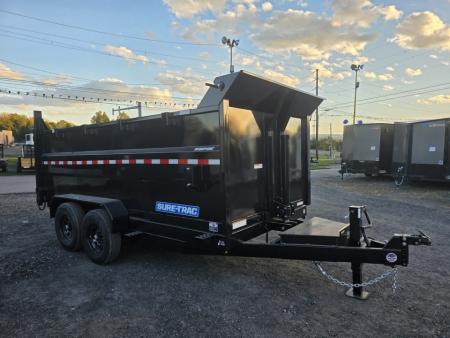 New 2027 Sure-Trac 7X14 14K - 4' HIGH SIDES Dump Trailer