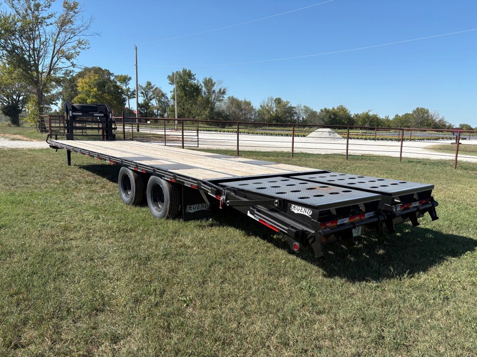 New 2026 Legend Trailers Tandem 22K GN W/ Mega Ramps Flatbed Trailer