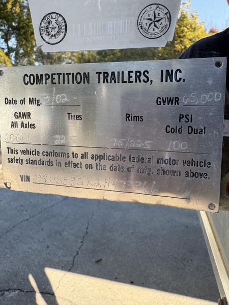 Used 2002 Used 53' Competition Lift Gate Trailer