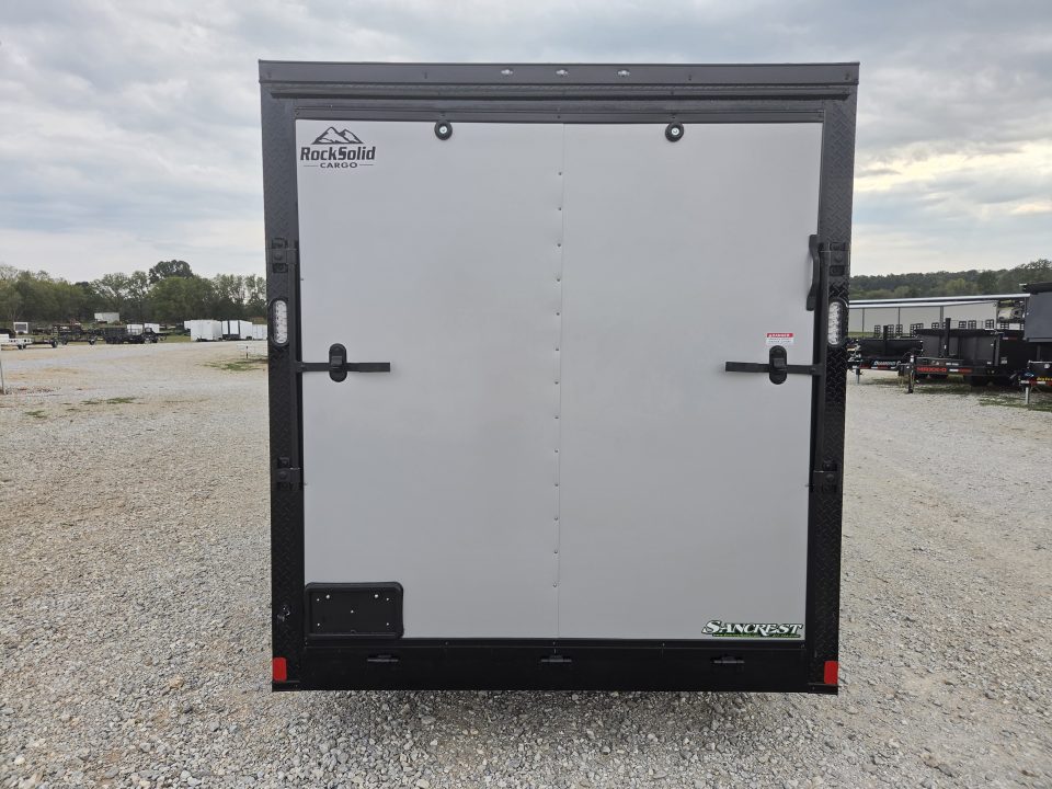 New 2027 Rock Solid 7X16 TANDEM 7K CARGO W/7' HEIGHT BLACKOUT TRIM .080 EXTERIOR & RAMP DOOR