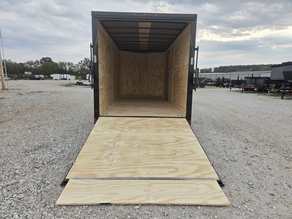 New 2027 Rock Solid 7X16 TANDEM 7K CARGO W/7' HEIGHT BLACKOUT TRIM .080 EXTERIOR & RAMP DOOR