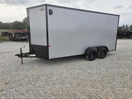 New 2027 Rock Solid 7X16 TANDEM 7K CARGO W/7' HEIGHT BLACKOUT TRIM .080 EXTERIOR & RAMP DOOR