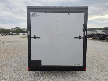 New 2027 Rock Solid 7X16 TANDEM 7K CARGO W/7' HEIGHT BLACKOUT TRIM .080 EXTERIOR & RAMP DOOR