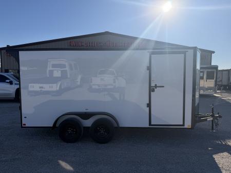 New 2027 Sawyer 7x16 Bumper Pull Cargo / Enclosed Trailer