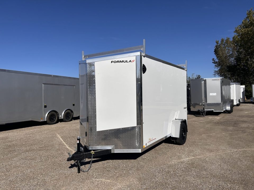 New 2027 Formula Trailers 6 X 12 FT CONQUEST ENCLOSED CARGO TRAILER 6 FT 6 IN SPRING ASSIST RAMP WITH LADDER RACKS
