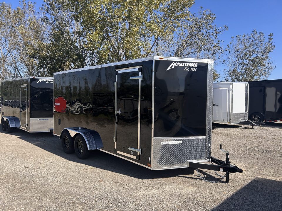 New 2027 Homesteader Trailer INTREPID 7 X 16 FT CARGO REAR RAMP DOOR 6.5 FT INT HEIGHT