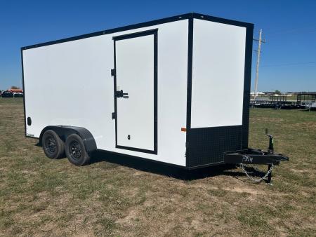 New 2027 Rock Solid 7x16 Tandem 7K Cargo w/ Ramp Door, 7' Interior Height, & .080 Exterior