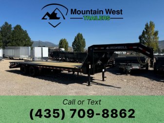 New 2026 Iron Bull Trailers 8.5X25-25.9K Flatbed Low Pro Gooseneck Trailer