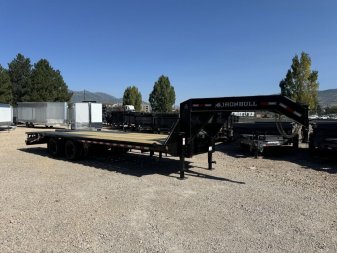 New 2026 Iron Bull Trailers 8.5X25-25.9K Flatbed Low Pro Gooseneck Trailer