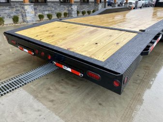 New NEW Ironbull 102x40' Gooseneck Car Hauler Trailer 21000# GVW * DEXTER AXLES * 4' DOVETAIL * OVERWIDTH RAMPS * 102" DECK * DRIVE OVER FENDERS * DUAL JACKS * FULL TOOLBOX * RUBRAIL/STAKE POCKETS/PIPE SPOOLS/D-RINGS * UNDER FRAME BRIDGE