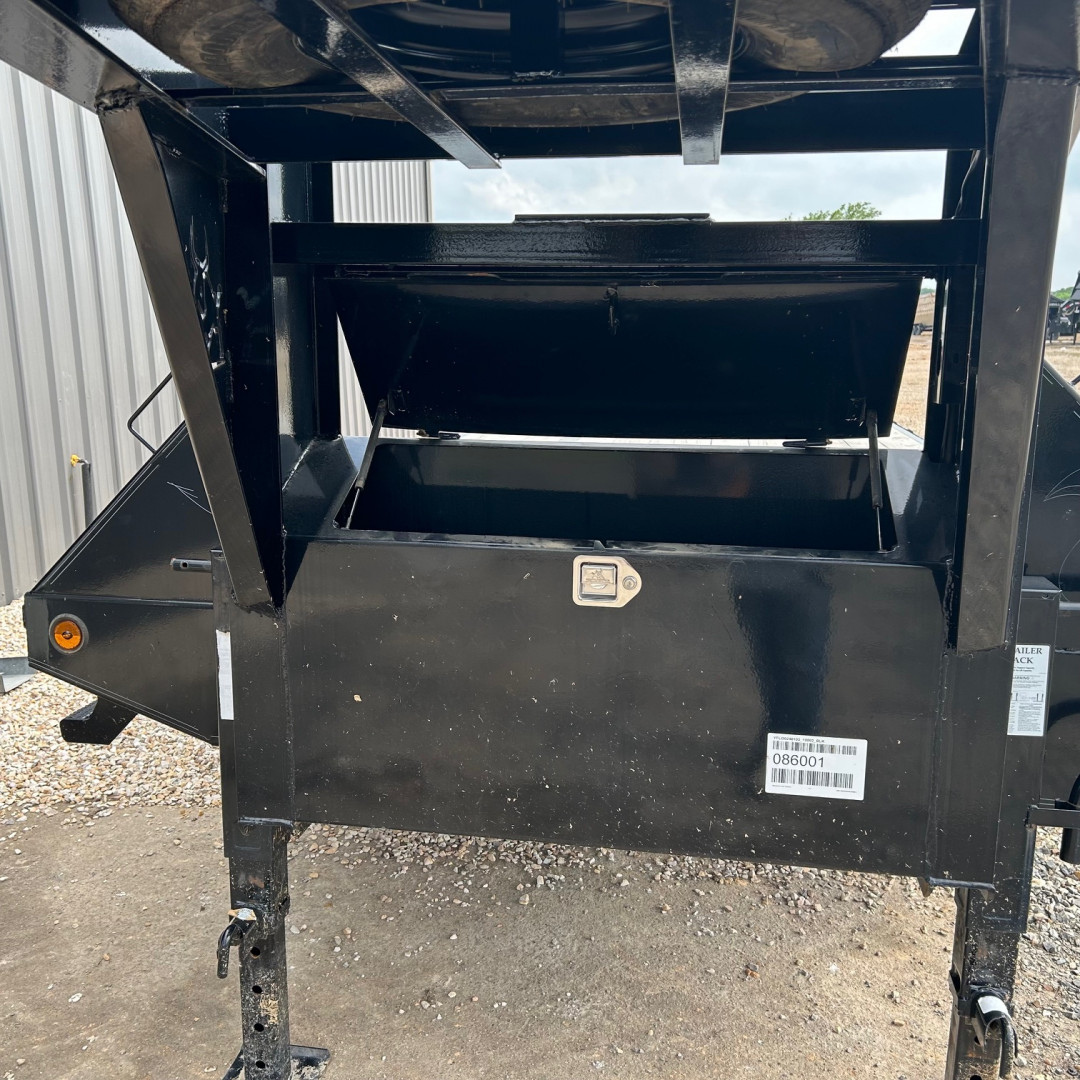 New 2023-Iron-Bull-Trailers-102”x40’-Lo-Pro-Gooseneck-Trailer-w/-Slide-in-Ramps-Black-1086001