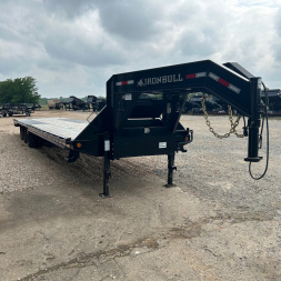 New 2023-Iron-Bull-Trailers-102”x40’-Lo-Pro-Gooseneck-Trailer-w/-Slide-in-Ramps-Black-1086001
