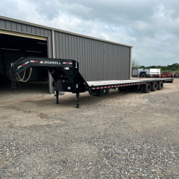 New 2023-Iron-Bull-Trailers-102”x40’-Lo-Pro-Gooseneck-Trailer-w/-Slide-in-Ramps-Black-1086001
