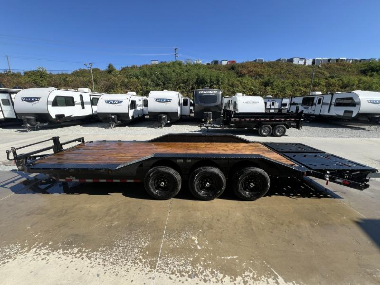 New 2025 Ironbull 102x24' Equipment Trailer 21000# GVW * TRIPLE AXLE * FULL WIDTH RAMPS * 102" DECK * DRIVE OVER FENDERS * 8" FRAME UPGRADE