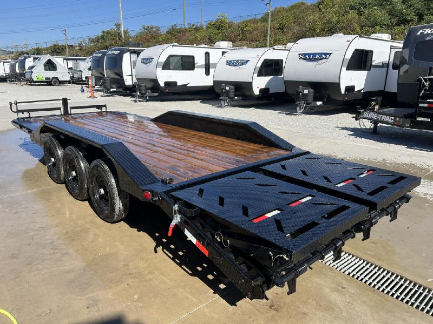 New 2025 Ironbull 102x24' Equipment Trailer 21000# GVW * TRIPLE AXLE * FULL WIDTH RAMPS * 102" DECK * DRIVE OVER FENDERS * 8" FRAME UPGRADE