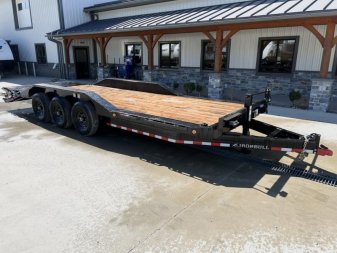 New 2025 Ironbull 102x24' Equipment Trailer 21000# GVW * TRIPLE AXLE * FULL WIDTH RAMPS * 102" DECK * DRIVE OVER FENDERS * 8" FRAME UPGRADE