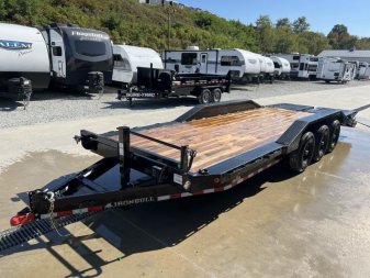 New 2025 Ironbull 102x24' Equipment Trailer 21000# GVW * TRIPLE AXLE * FULL WIDTH RAMPS * 102" DECK * DRIVE OVER FENDERS * 8" FRAME UPGRADE