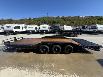 New 2025 Ironbull 102x24' Equipment Trailer 21000# GVW * TRIPLE AXLE * FULL WIDTH RAMPS * 102" DECK * DRIVE OVER FENDERS * 8" FRAME UPGRADE