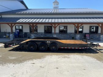 New 2025 Ironbull 102x24' Equipment Trailer 21000# GVW * TRIPLE AXLE * FULL WIDTH RAMPS * 102" DECK * DRIVE OVER FENDERS * 8" FRAME UPGRADE
