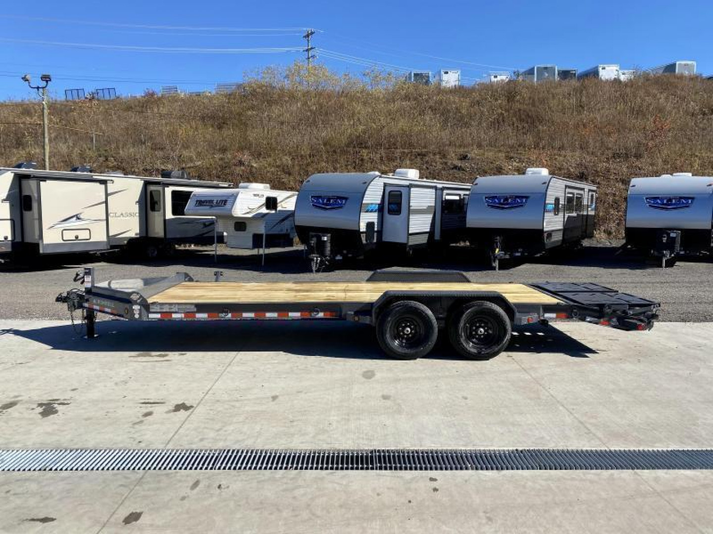 New 2025 Iron Bull 7x22' Equipment Trailer 14000# GVW * FULL WIDTH RAMPS * 8" I-BEAM FRAME * OVERSIZE TOOLBOX * DEXTER AXLES * HD COUPLER