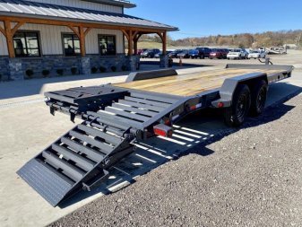 New 2025 Iron Bull 7x22' Equipment Trailer 14000# GVW * FULL WIDTH RAMPS * 8" I-BEAM FRAME * OVERSIZE TOOLBOX * DEXTER AXLES * HD COUPLER