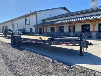 New 2025 Iron Bull 7x22' Equipment Trailer 14000# GVW * FULL WIDTH RAMPS * 8" I-BEAM FRAME * OVERSIZE TOOLBOX * DEXTER AXLES * HD COUPLER