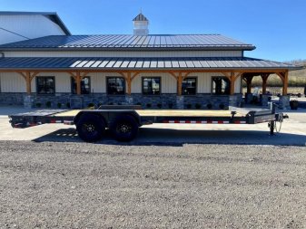 New 2025 Iron Bull 7x22' Equipment Trailer 14000# GVW * FULL WIDTH RAMPS * 8" I-BEAM FRAME * OVERSIZE TOOLBOX * DEXTER AXLES * HD COUPLER