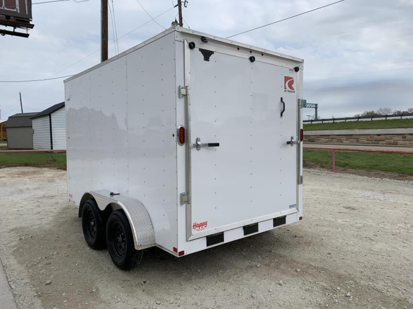 New 2024 RC Trailers 7'x12' V-Nose Enclosed Cargo Trailer - CGRCM