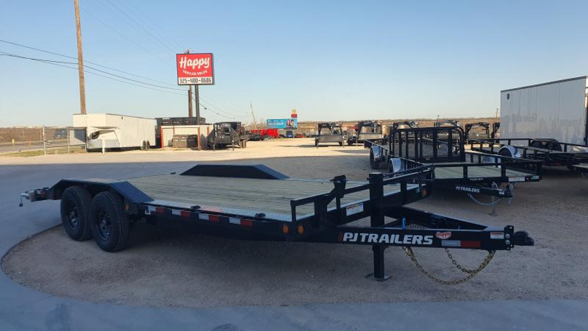 New 2024 PJ 102" x 20' BP 6" Channel Super-Wide Equipment Trailer - B6