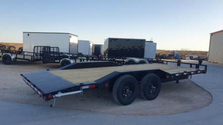 New 2024 PJ 102" x 20' BP 6" Channel Super-Wide Equipment Trailer - B6