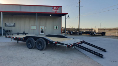 New 2024 PJ 102" x 20' BP 6" Channel Super-Wide Equipment Trailer - B6