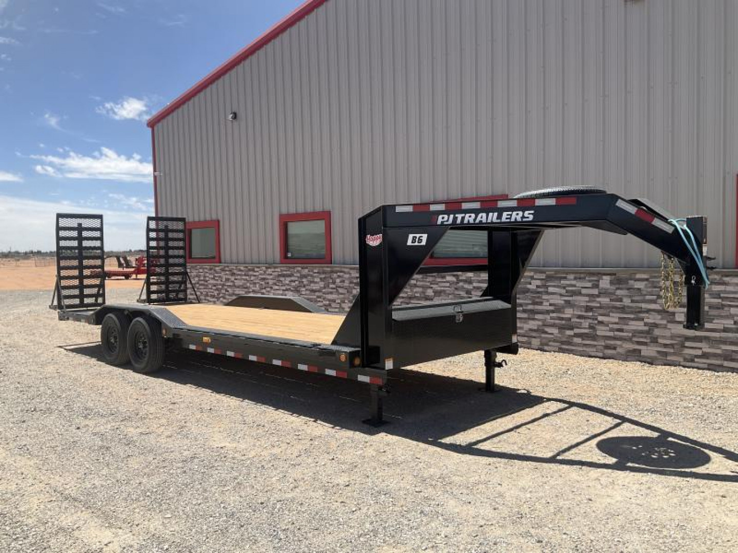 New 2024 PJ 102" x 24' GN 6" Channel Super-Wide Equipment Trailer - B6