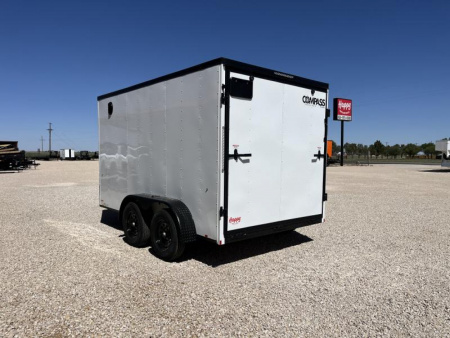 New 2024 Compass 7'x12' Enclosed Cargo Trailer - Indigo DLX