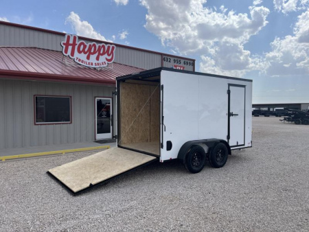 New 2024 Compass 7'x12' Enclosed Cargo Trailer - Indigo DLX