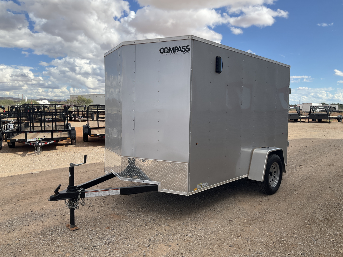 Used 2025 Compass 6'x10' Enclosed Cargo Trailer - Indigo DLX