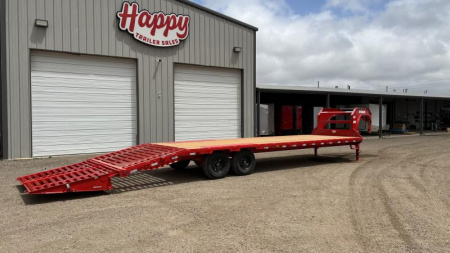 New 2024 PJ 102"x30' GN Low Pro Flatbed w/ Singles - LS