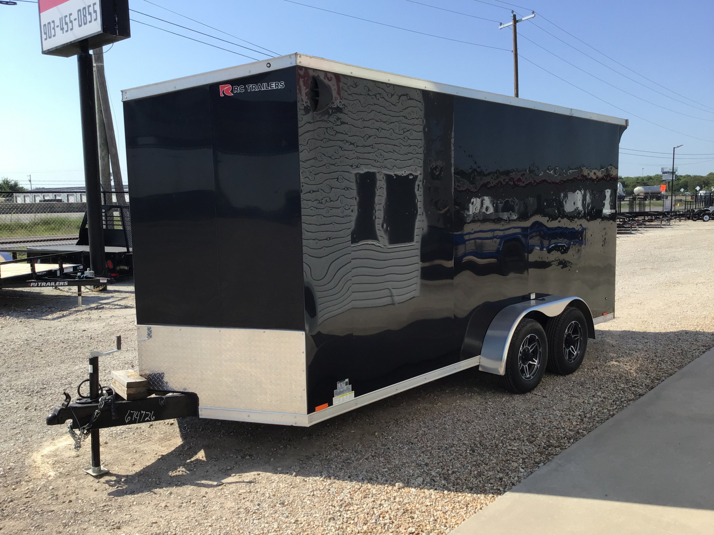 New 2024 RC 7'x16' Flat Top Wedge Trailer- RDLX TA2