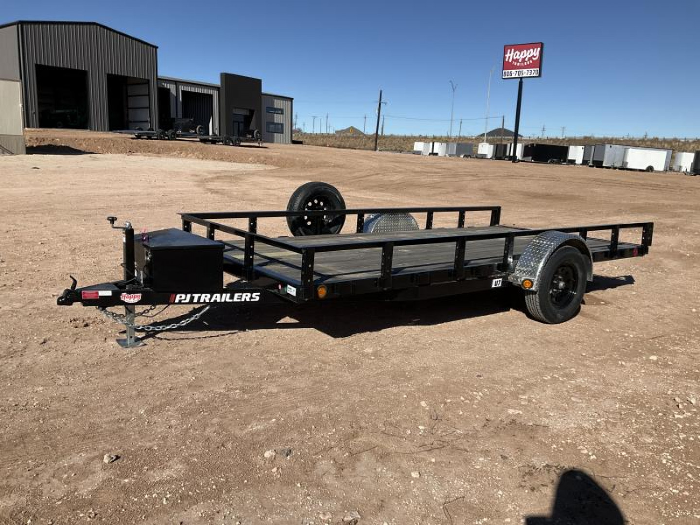 New 2025 PJ 77"x14' Single Axle Utility Trailer - U7